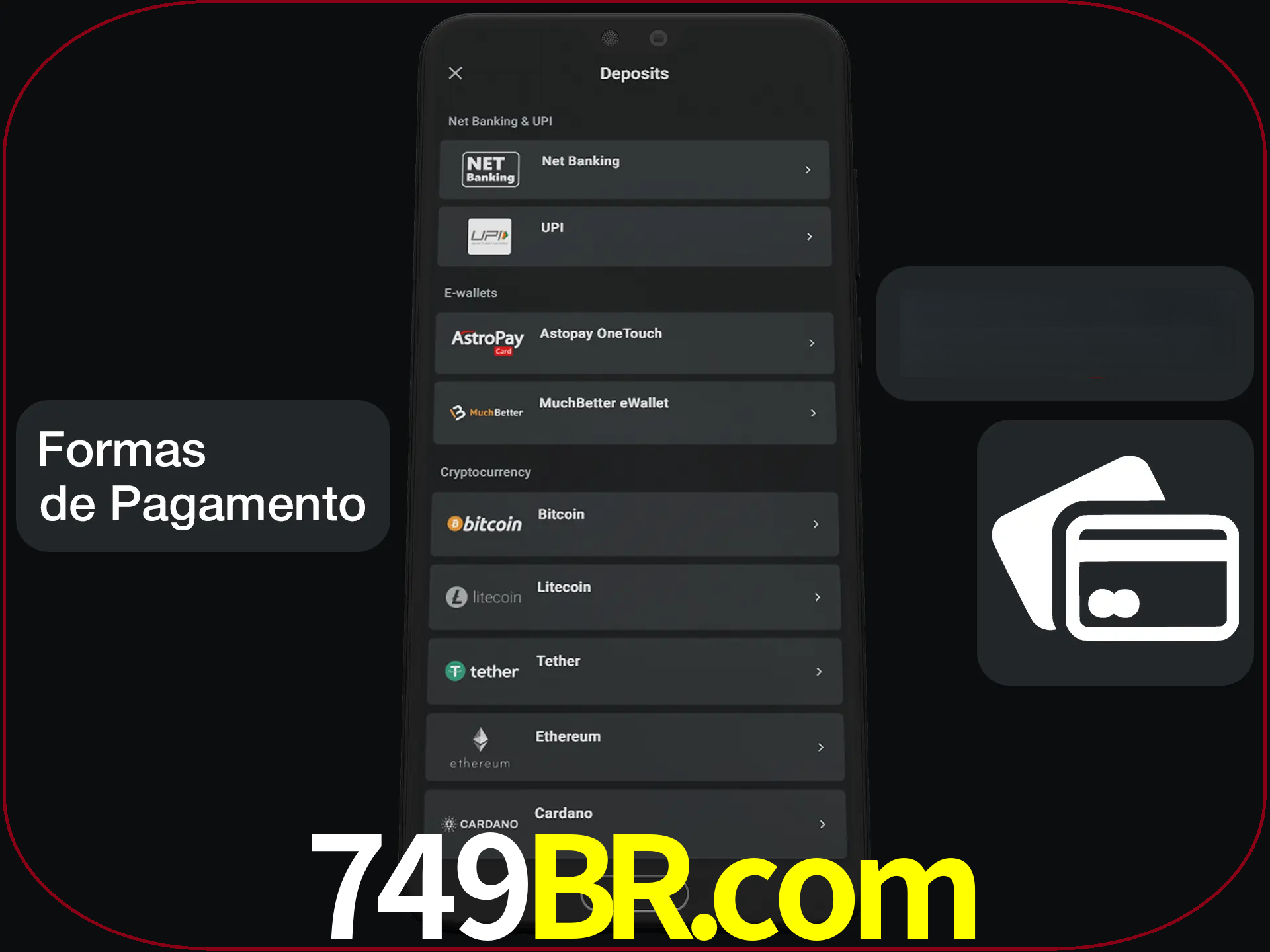 Escolha a forma de pagamento de sua preferência.